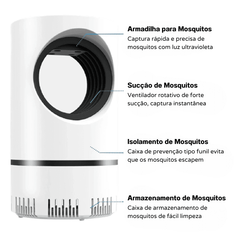 Armadilha Para Mosquito Elétrica Luz Ultravioleta Polihousi 8