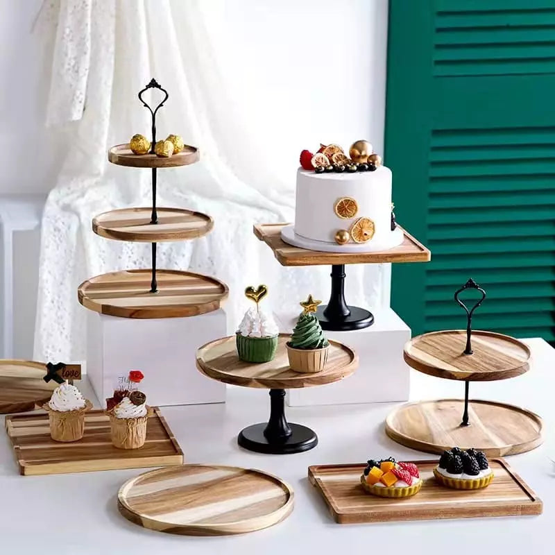 Bandeja para Doces de Madeira Suporte para Doces Polihousi 9