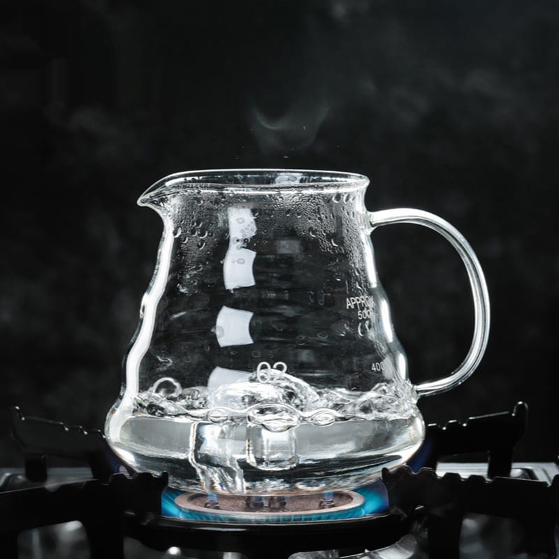 Bule de Café de Vidro Borossilicato com Coador de Café tipo Hario V60 9