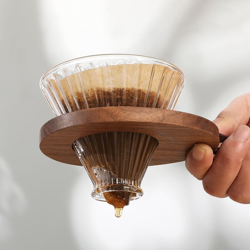 Bule de Café de Vidro Borossilicato com Coador de Café tipo Hario V60 8