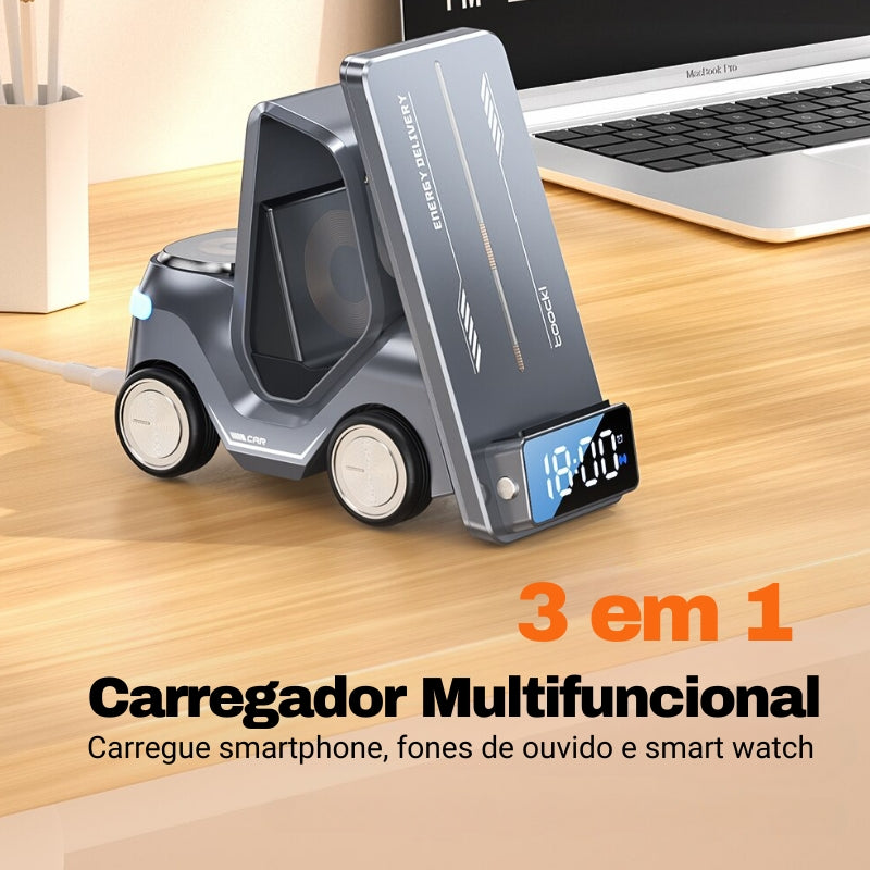 Carregador por Indução Carro Sem Fio Iphone/Samsung/Huawei Polihousi 5