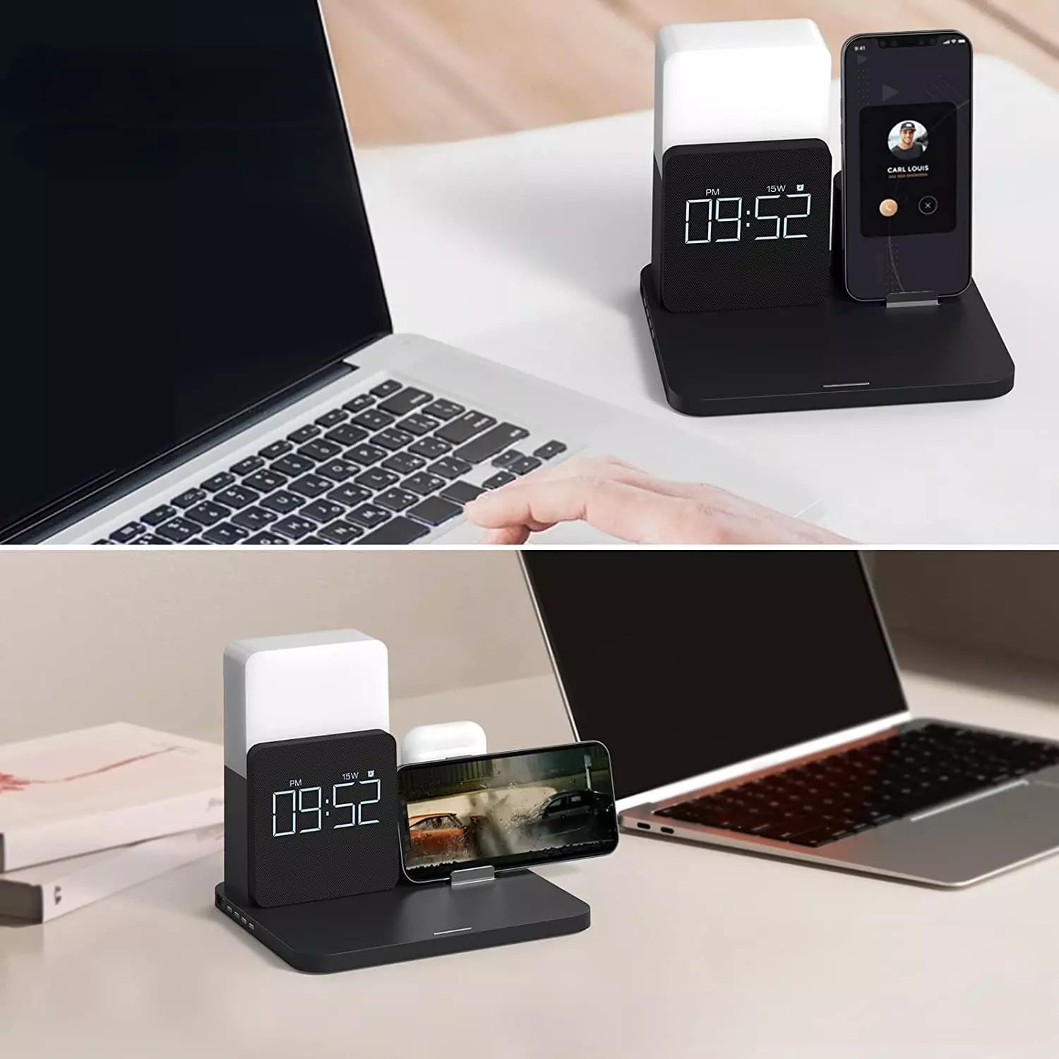 Carregador por Indução Luminária de Mesa e Despertador Polihousi 3