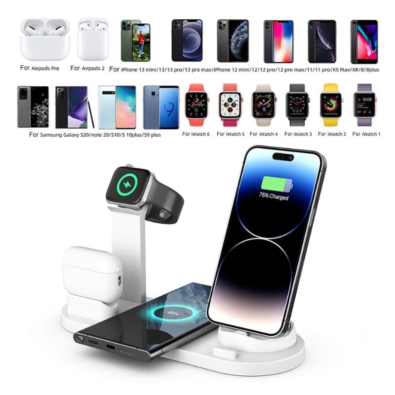 Carregador por Indução Sem Fio Iphone/Samsung Multifuncional Polihousi 10