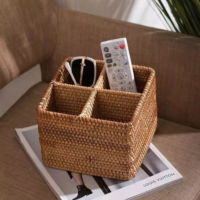 Cesta de Armazenamento de Vime em Rattan Feita a Mão Polihousi 7