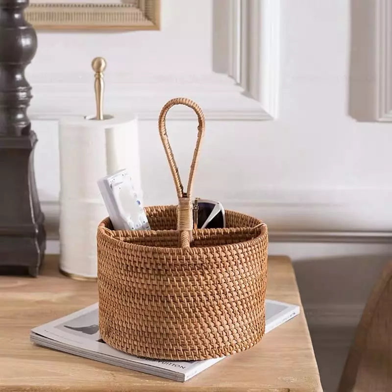 Cesta de Armazenamento de Vime em Rattan Feita a Mão Polihousi 8