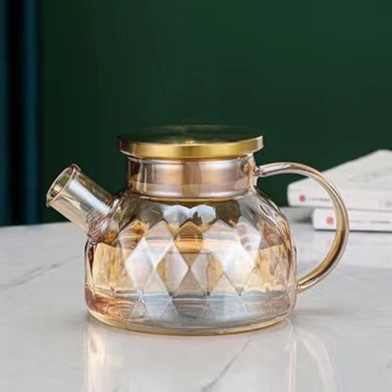 Chaleira de Vidro Borossilicato Tampa de Inox Diamond Polihousi 12