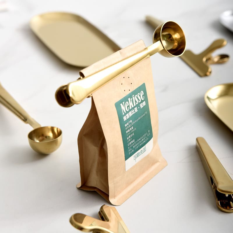 Colher para Café com Presilha Inox Prendedor de Embalagem Polihousi 2