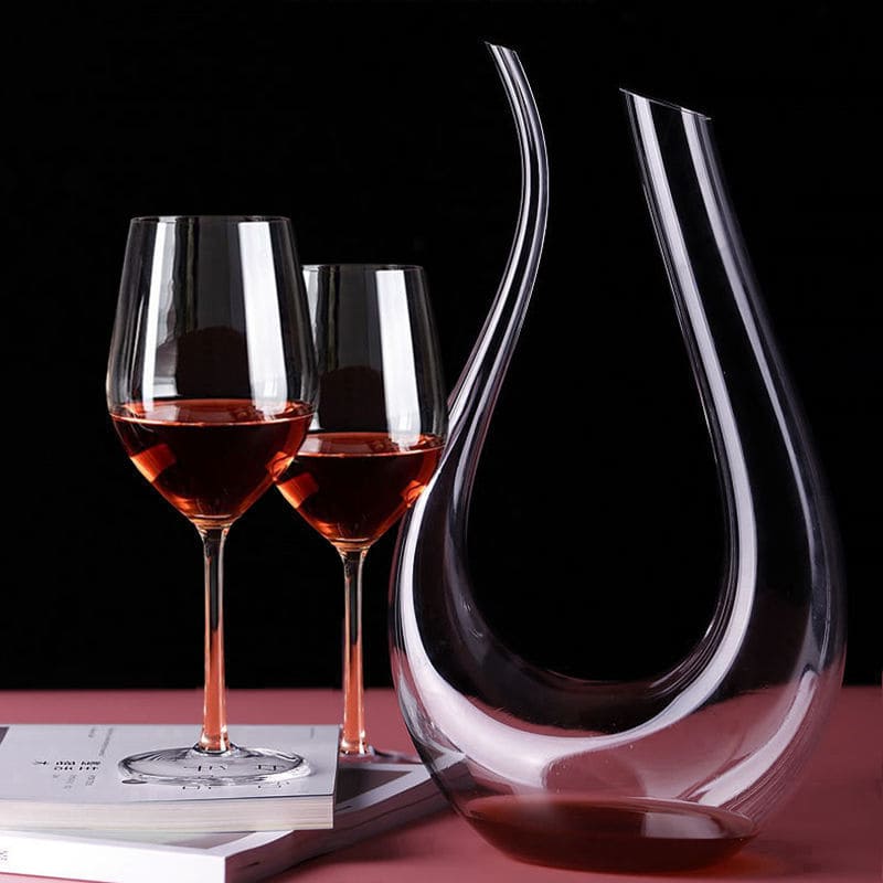 Decanter de Vinho Recipiente de Vidro Cisne Decantador Polihousi 3