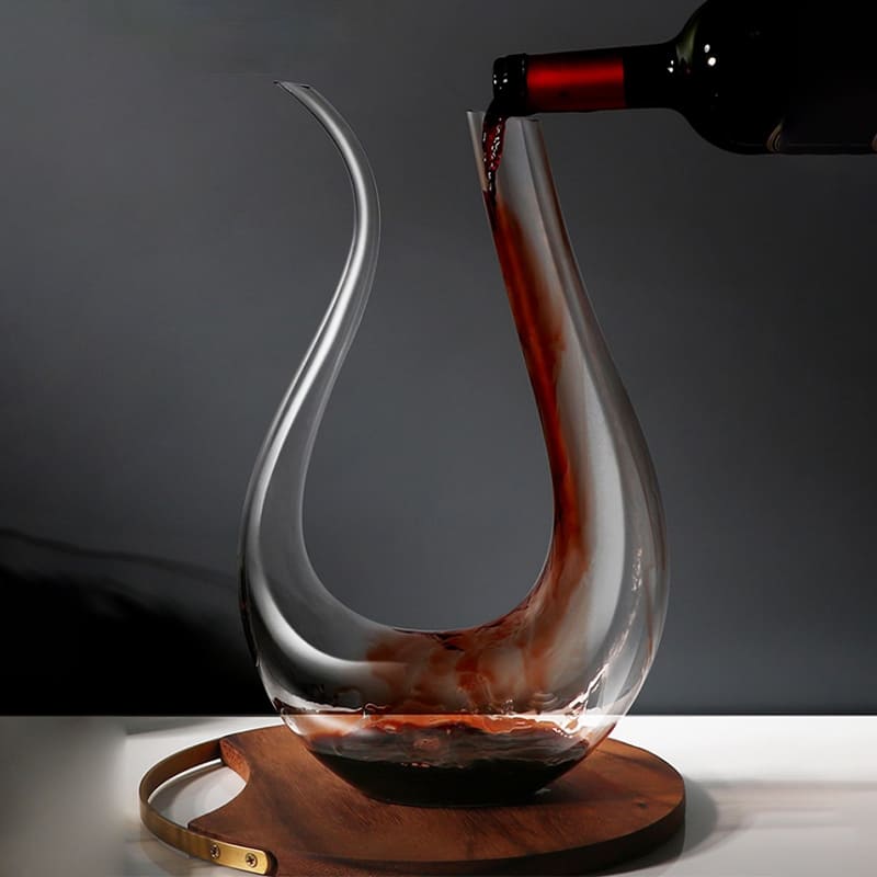Decanter de Vinho Recipiente de Vidro Cisne Decantador Polihousi 4