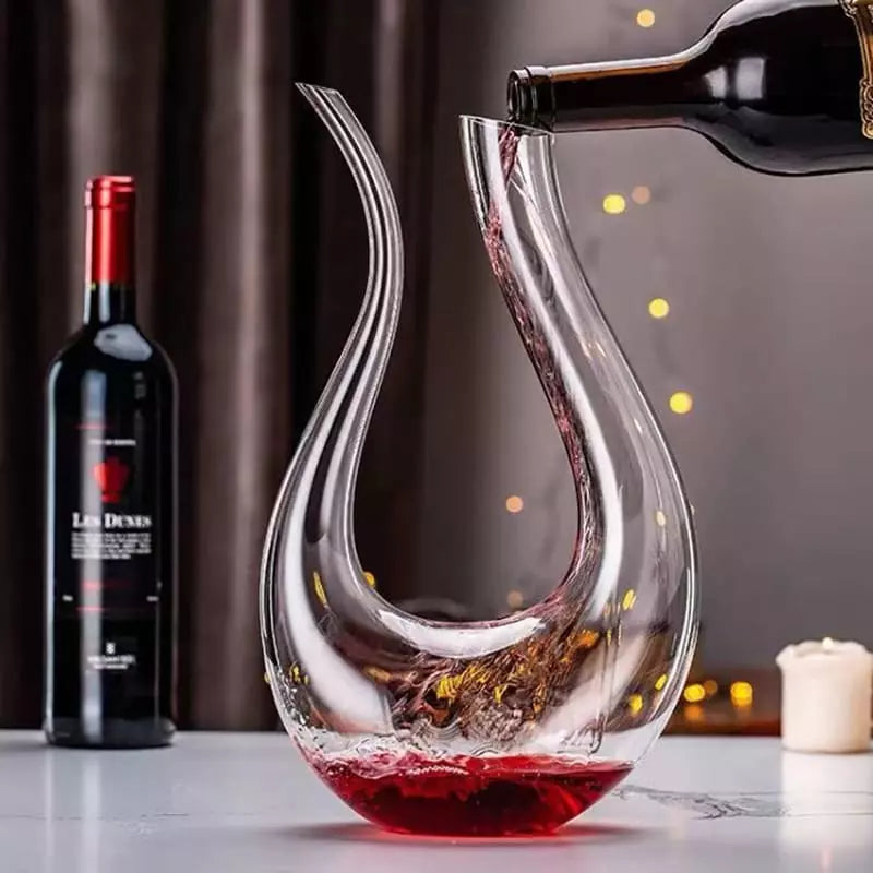 Decanter de Vinho Recipiente de Vidro Cisne Decantador Polihousi 12