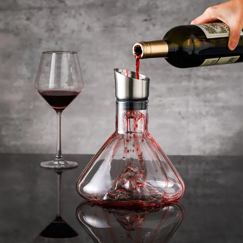 Decanter de Vinho Whisky Vidro Iceberg Aerador Bar Polihousi 1