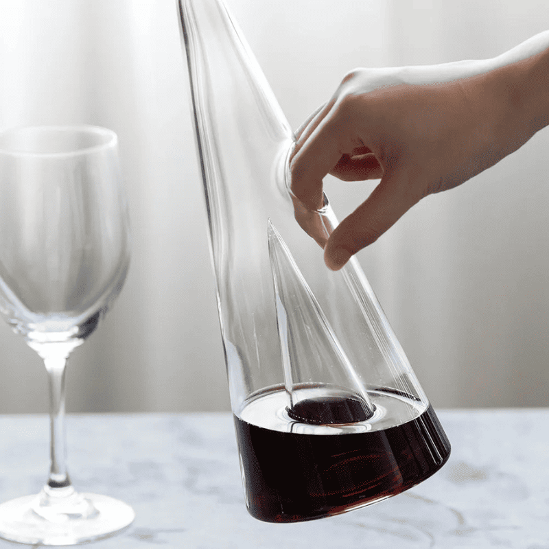 Decanter de Vinho Whisky Vidro Pirâmide Bar em Casa Polihousi 13