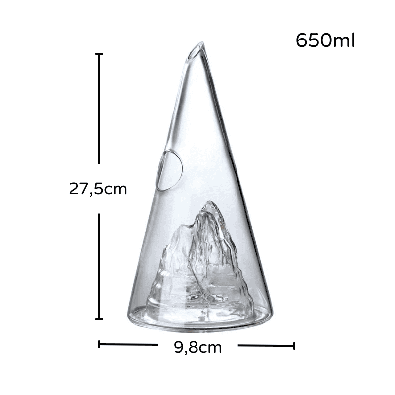 Decanter de Vinho Whisky Vidro Pirâmide Bar em Casa Polihousi 16