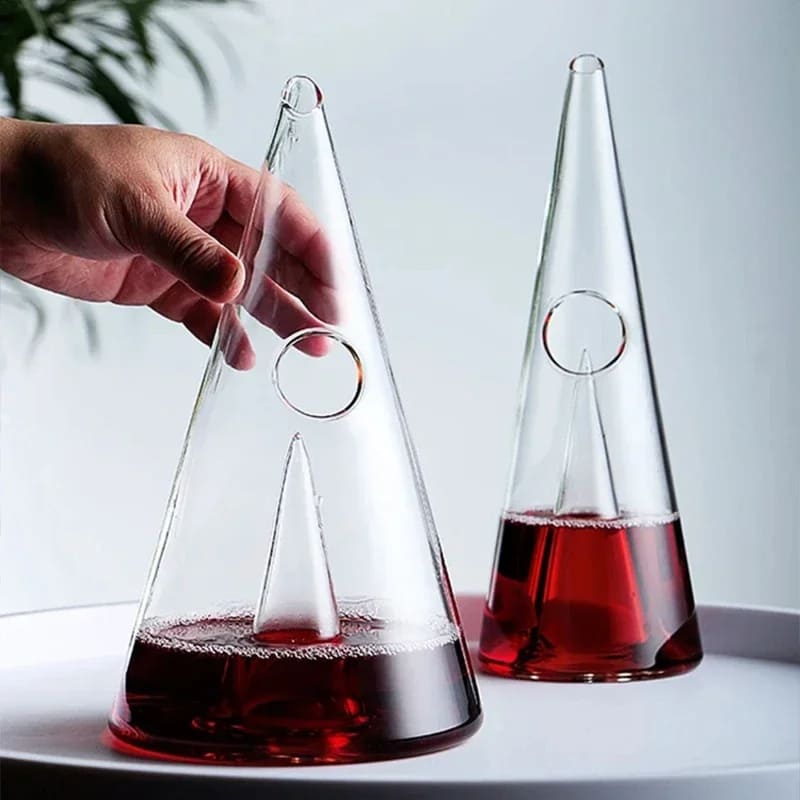Decanter de Vinho Whisky Vidro Pirâmide Bar em Casa Polihousi 3