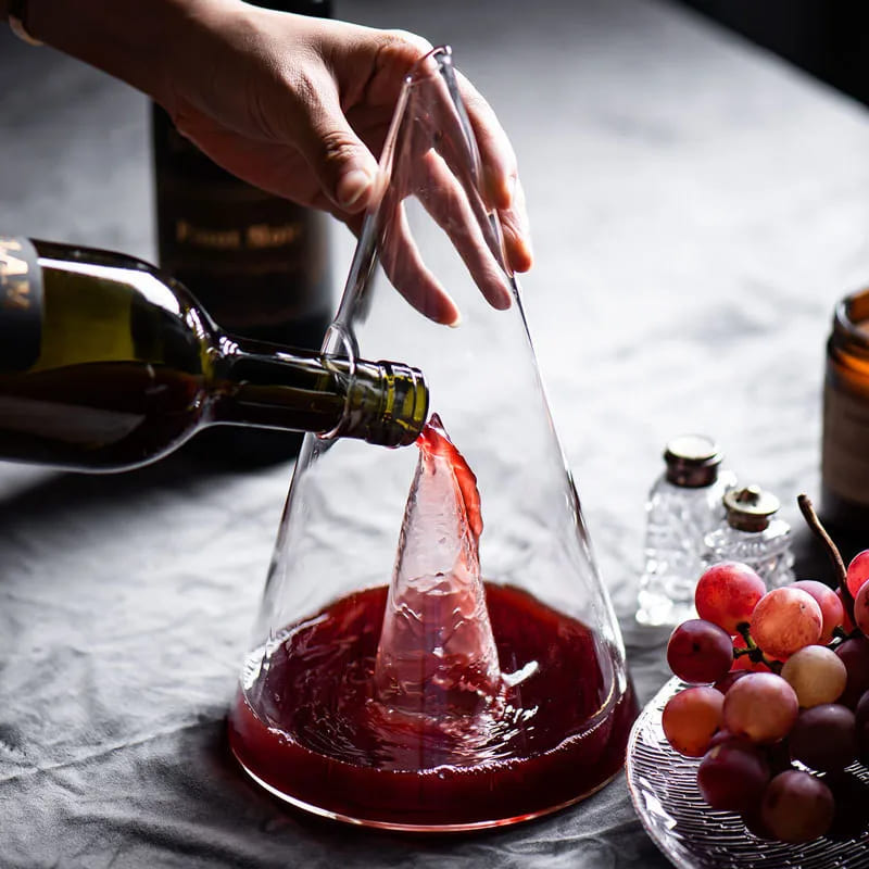 Decanter de Vinho Whisky Vidro Pirâmide Bar em Casa Polihousi 8