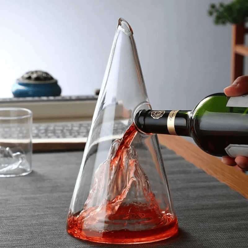 Decanter de Vinho Whisky Vidro Pirâmide Bar em Casa Polihousi 9
