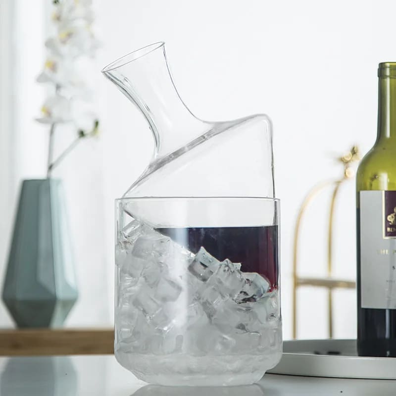 Decanter de Vinho e Whisky Balde de Gelo Vidro Bar Polihousi 6