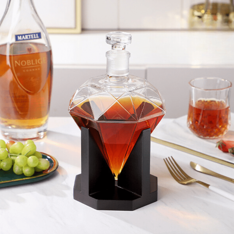 Decanter de Vinho e Whisky Vidro Diamante Home Bar Polihousi 2