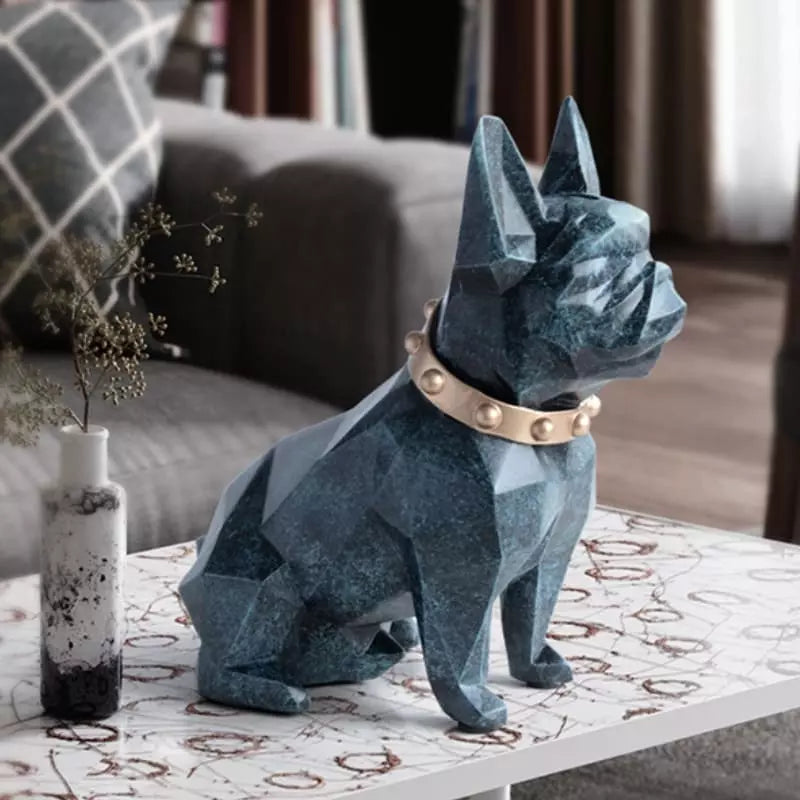 Decoração de Mesa Cofre de Resina Buldogue Francês Polihousi 3