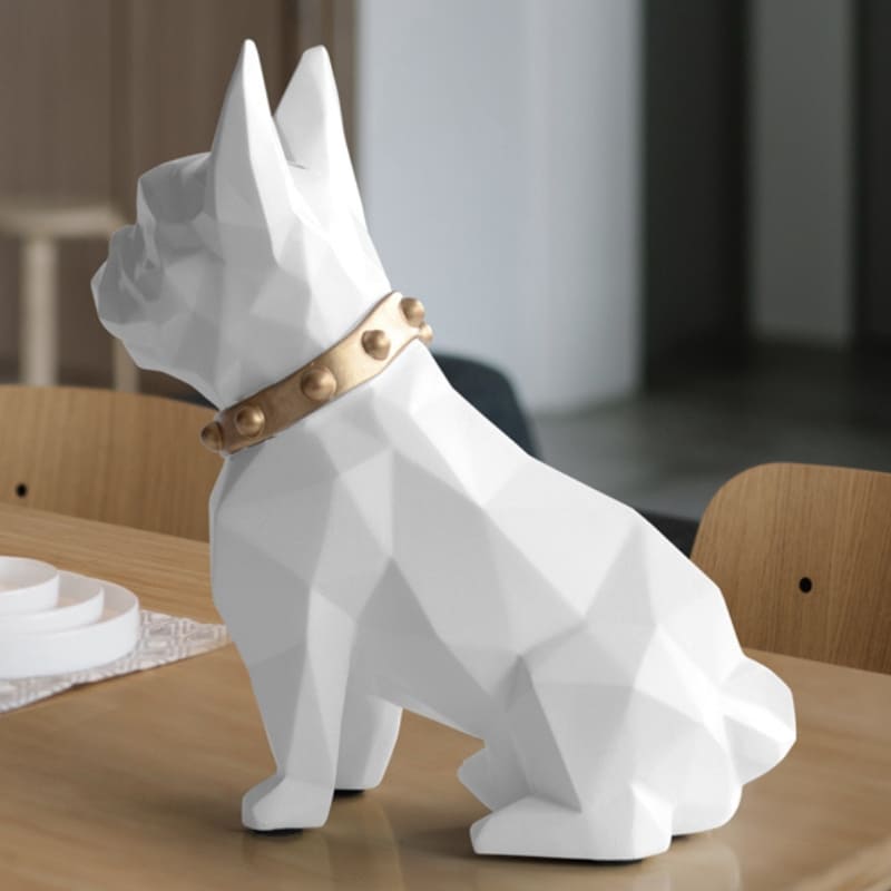 Decoração de Mesa Cofre de Resina Buldogue Francês Polihousi 4