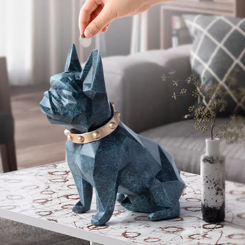 Decoração de Mesa Cofre de Resina Buldogue Francês Polihousi 1