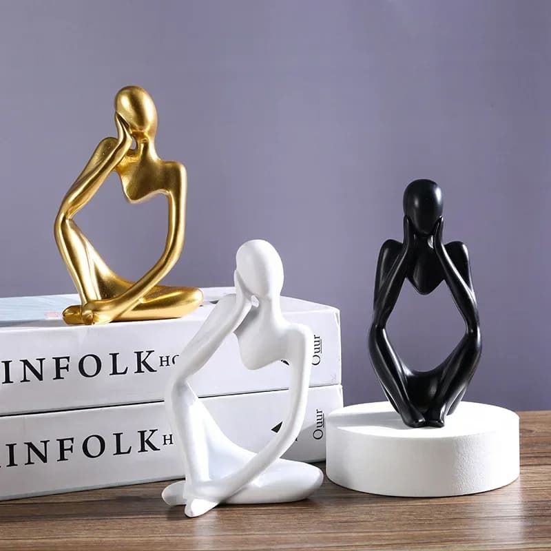 Decoração de Mesa Resina Escultura Estátua Pensador Polihousi 1