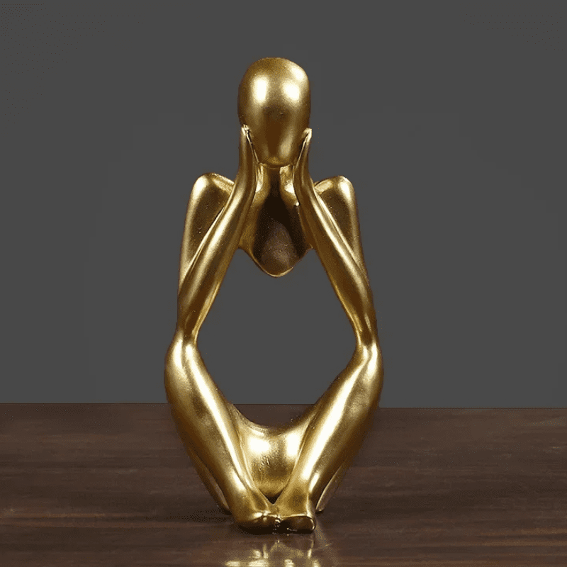 Decoração de Mesa Resina Escultura Estátua Pensador Polihousi 11