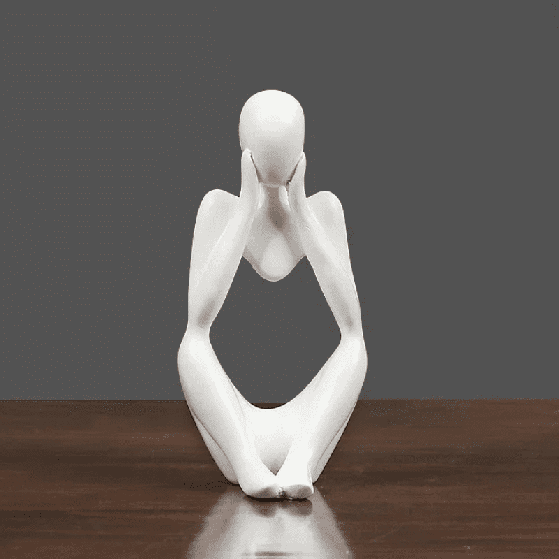 Decoração de Mesa Resina Escultura Estátua Pensador Polihousi 14