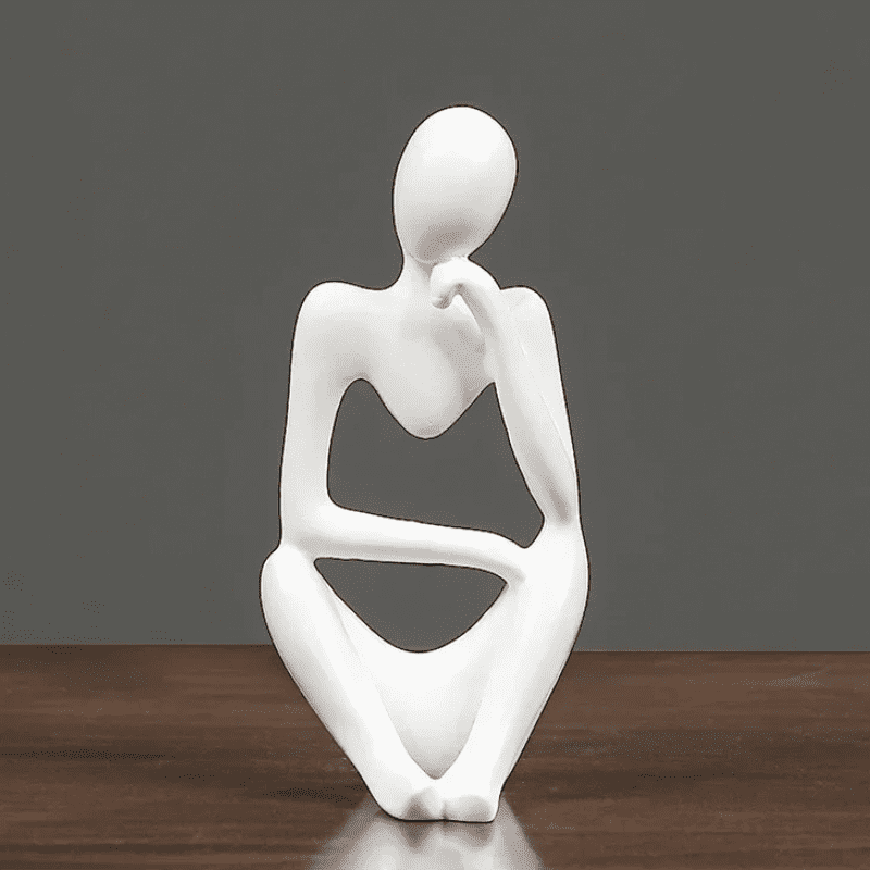 Decoração de Mesa Resina Escultura Estátua Pensador Polihousi 15