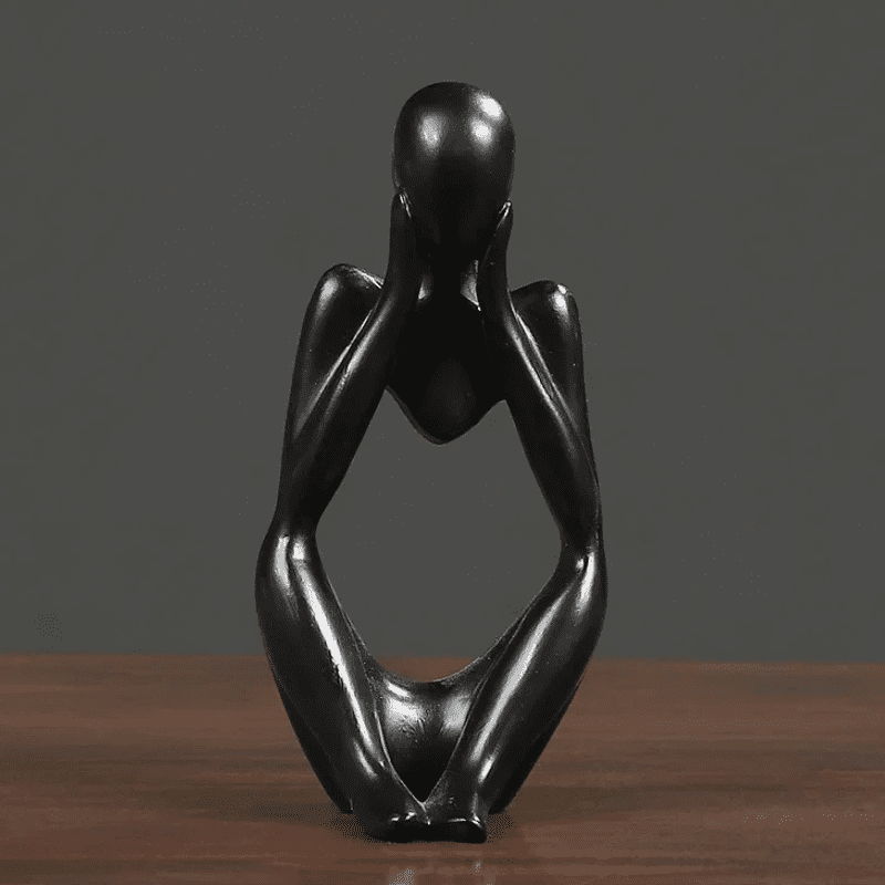Decoração de Mesa Resina Escultura Estátua Pensador Polihousi 17