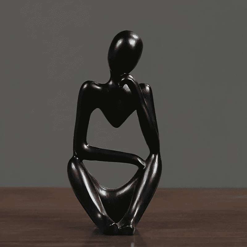 Decoração de Mesa Resina Escultura Estátua Pensador Polihousi 18