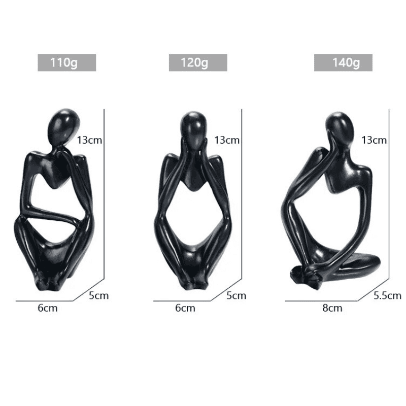 Decoração de Mesa Resina Escultura Estátua Pensador Polihousi 21