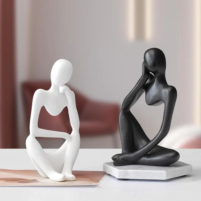 Decoração de Mesa Resina Escultura Estátua Pensador Polihousi 3