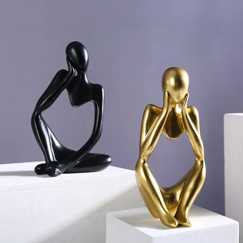 Decoração de Mesa Resina Escultura Estátua Pensador Polihousi 4