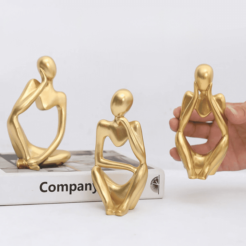 Decoração de Mesa Resina Escultura Estátua Pensador Polihousi 5