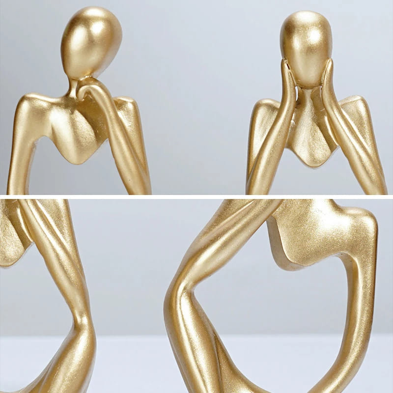 Decoração de Mesa Resina Escultura Estátua Pensador Polihousi 6