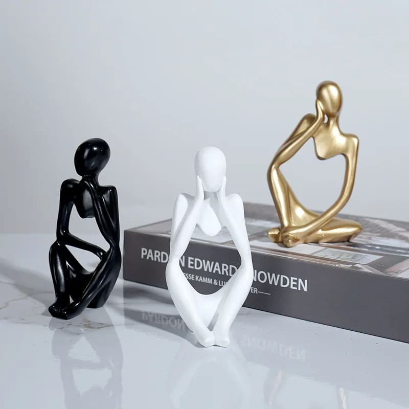 Decoração de Mesa Resina Escultura Estátua Pensador Polihousi 7
