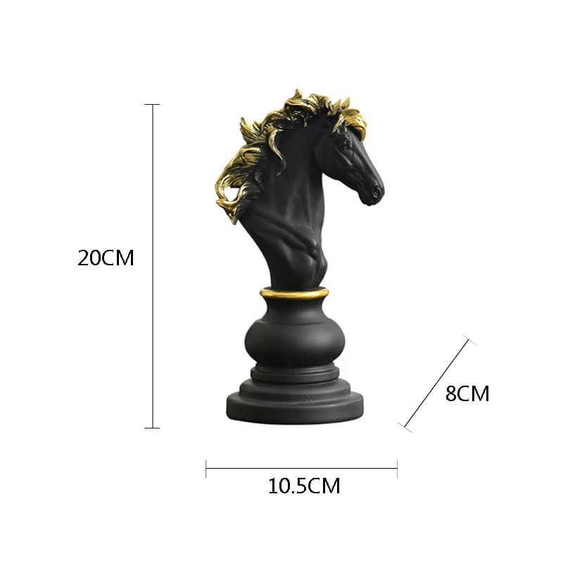 Decoração de Mesa Resina Estátua Peças de Xadrez Polihousi 12