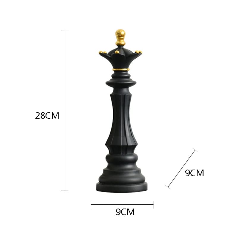 Decoração de Mesa Resina Estátua Peças de Xadrez Polihousi 13