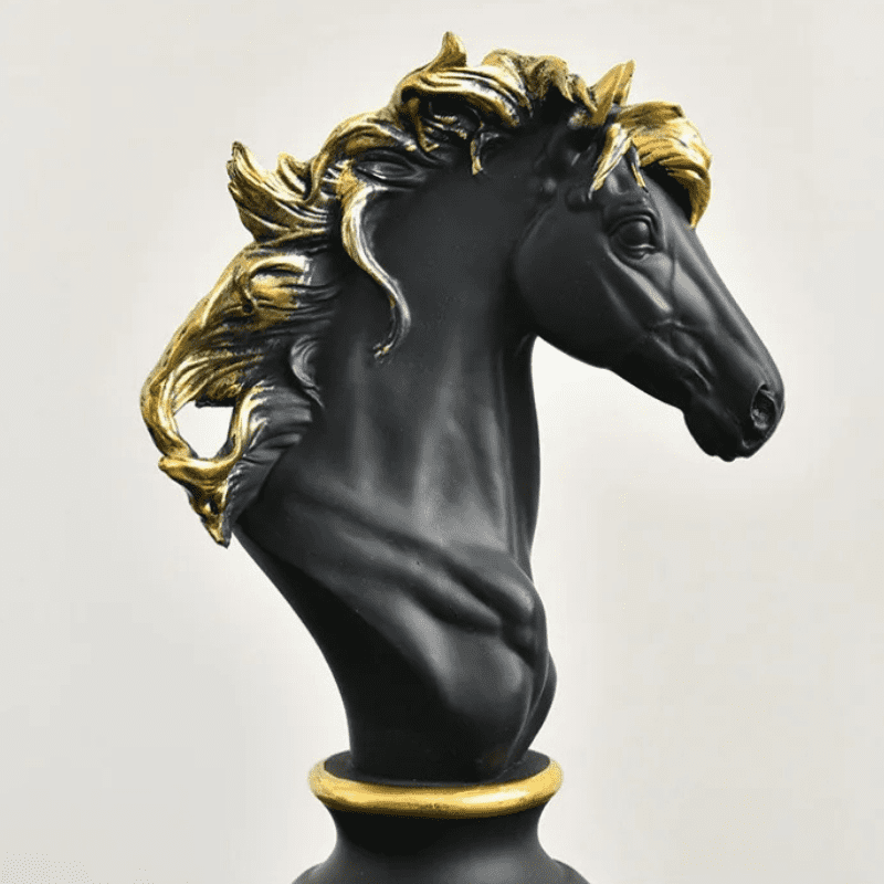 Decoração de Mesa Resina Estátua Peças de Xadrez Polihousi 5