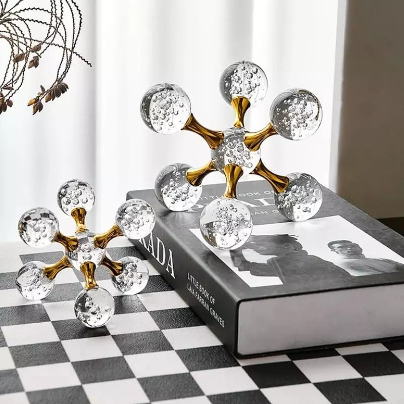 Decoração de Mesa de Cristal Moderna Ornamento Molécula Polihousi 7