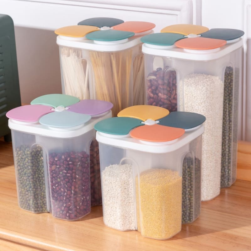 Dispensador Porta Alimentos e Cereais com Divisórias Polihousi 1
