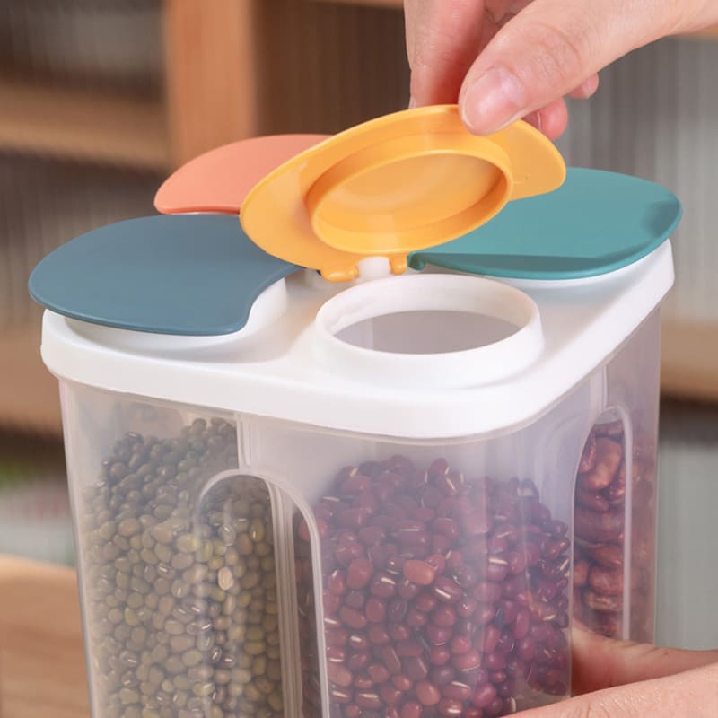 Dispensador Porta Alimentos e Cereais com Divisórias Polihousi 12