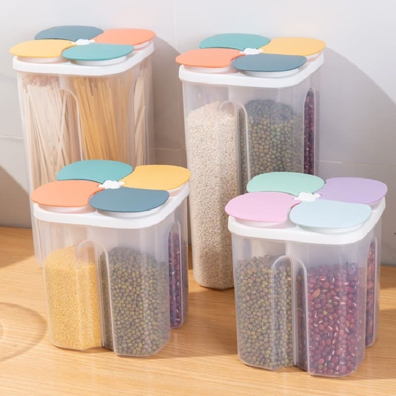 Dispensador Porta Alimentos e Cereais com Divisórias Polihousi 14