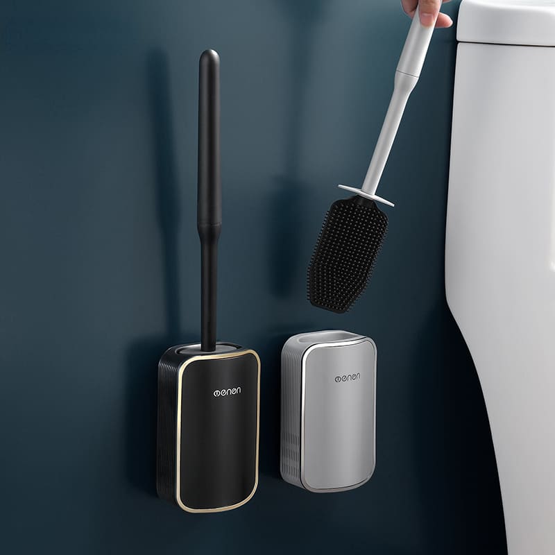 Escova Sanitária para Banheiro Silicone com Suporte Polihousi 13