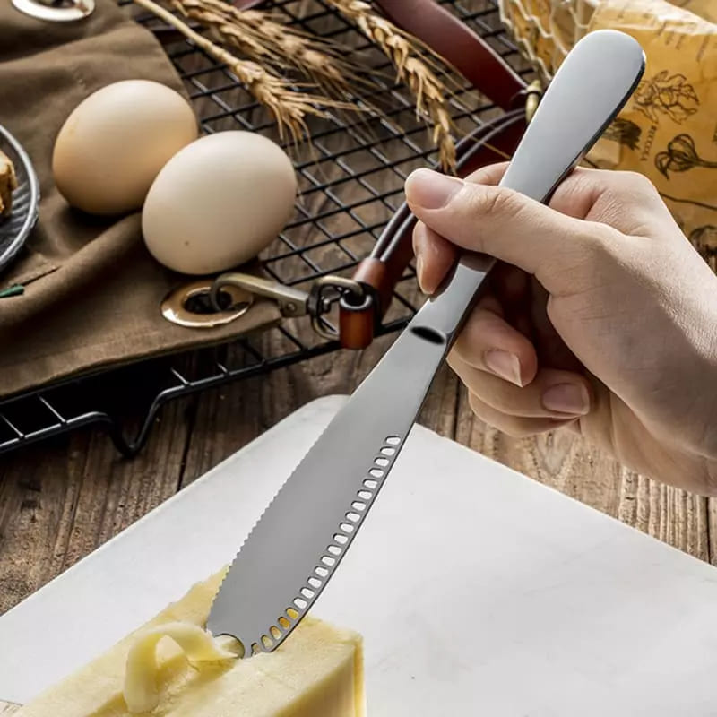 Espátula de Inox para Manteiga Faca Serrilhada Polihousi 7