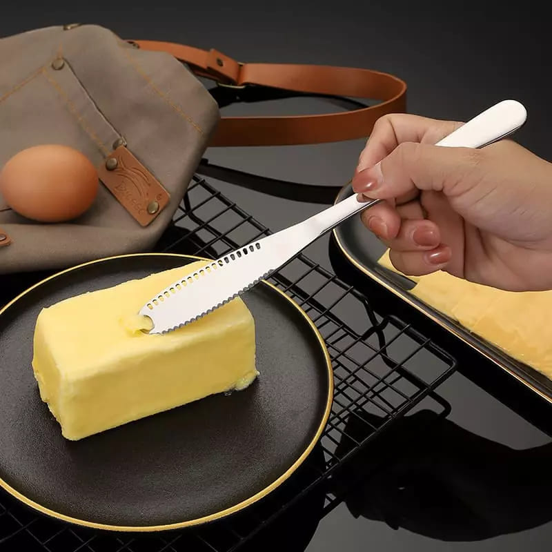 Espátula de Inox para Manteiga Faca Serrilhada Polihousi 8