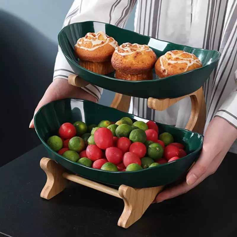 Fruteira de Mesa Cesta de Fruta Bambu Polihousi 2