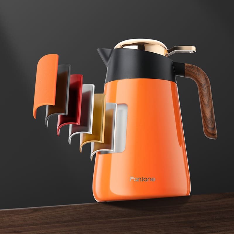 Garrafa Térmica Café Chá Inox 1.6L Polihousi 7
