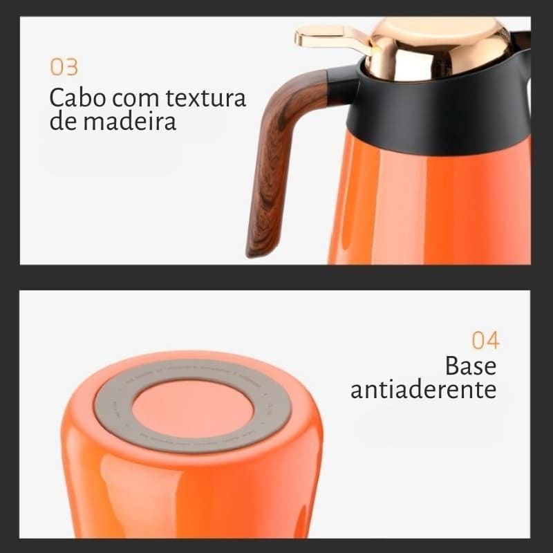 Garrafa Térmica Café Chá Inox 1.6L Polihousi 8